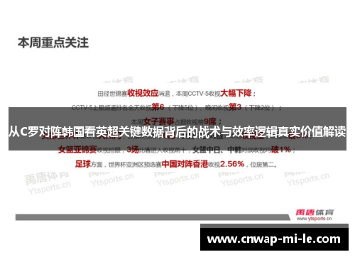 从C罗对阵韩国看英超关键数据背后的战术与效率逻辑真实价值解读