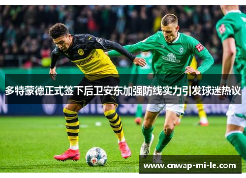 多特蒙德正式签下后卫安东加强防线实力引发球迷热议